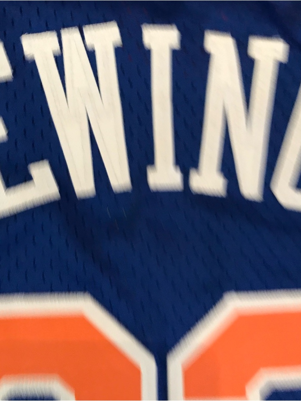 Adidas NY Knicks #33 Basketball Jersey Hardwood Classics Blue Orange S +2 - Picture 12 of 13